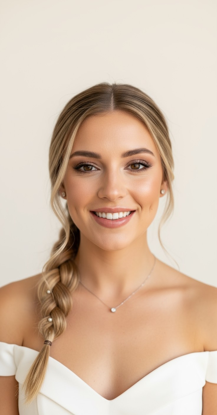 After Side Braid Hairstyle For Wedding